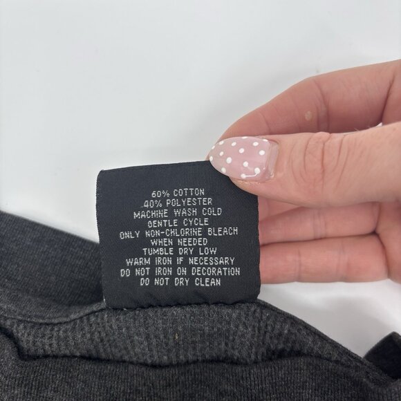 Southpole Gray Long Sleeve Waffle Knit Thermal Shirt Mens Size Large Vintage Y2K - Picture 7 of 10